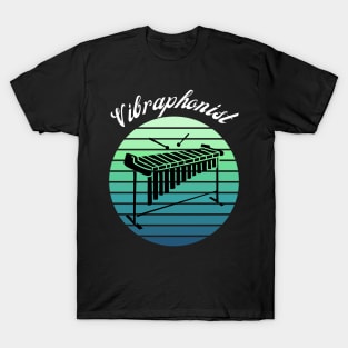 Vintage Vibraphonist Loves Vibraphone Mallet Percussion Play T-Shirt